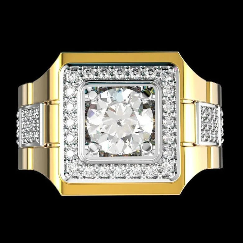 14 K Gold White Diamond Ring 2 Carats Diamond