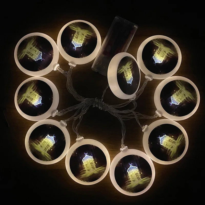 EID Mubarak light Star Moon Led String Lights Ornaments