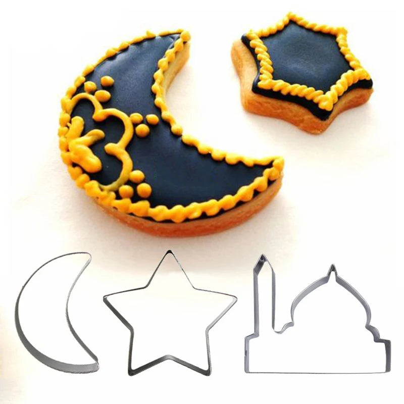 EID MUBARAK Moon Star Biscuit Mold Cookie Cutters