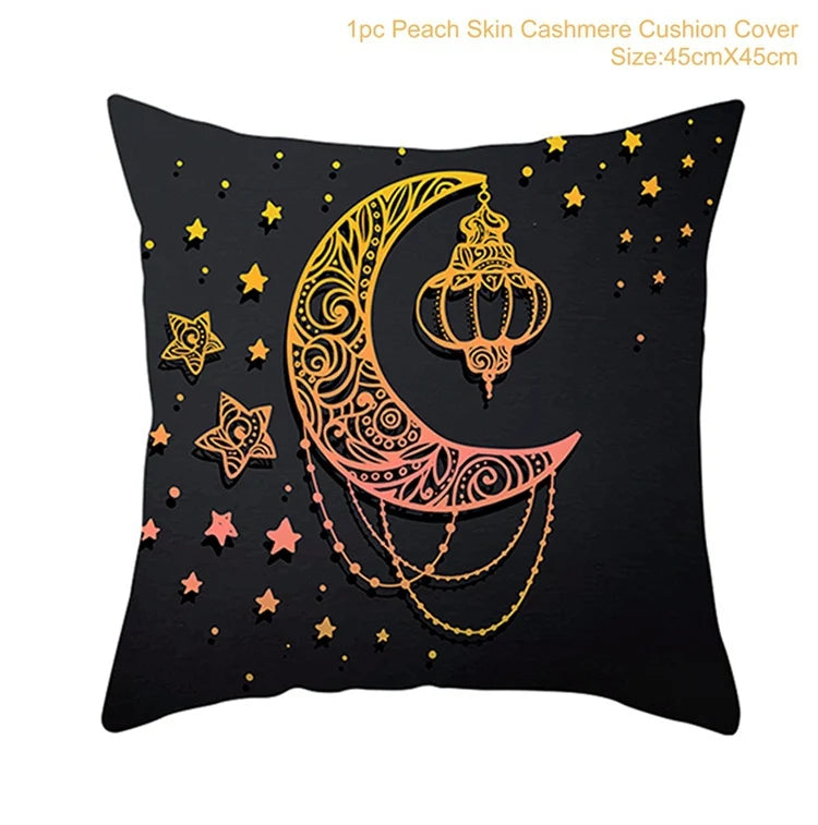 EID Mubarak Decor Cushion Cover Pillowcase Ramadan Decorations for Home