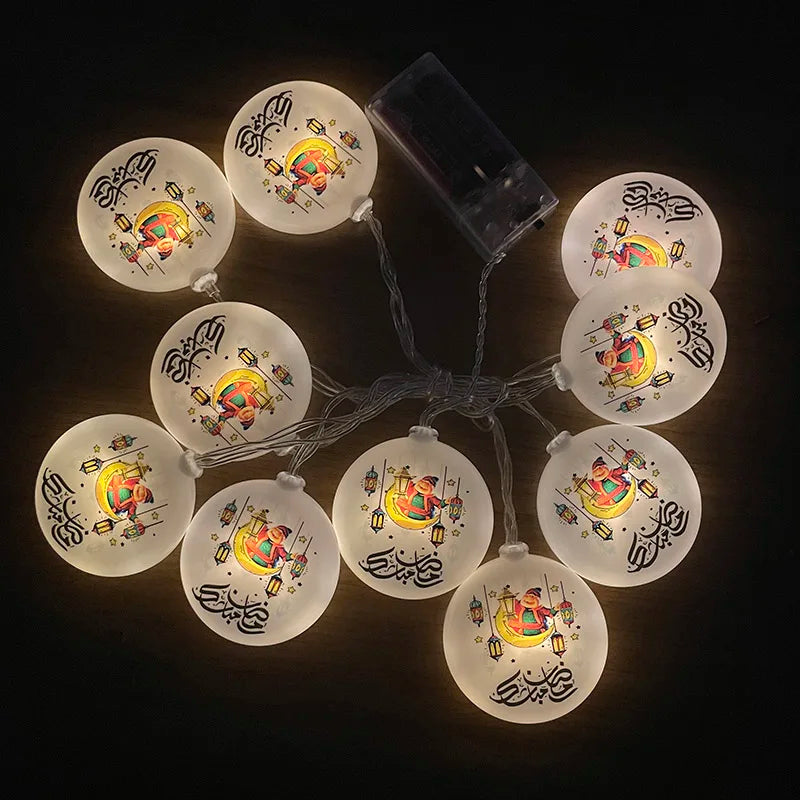 EID Mubarak light Star Moon Led String Lights Ornaments