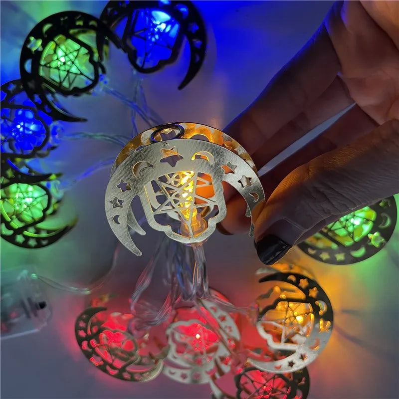 10LED Moon Star castle Led Light String Eid Mubarak