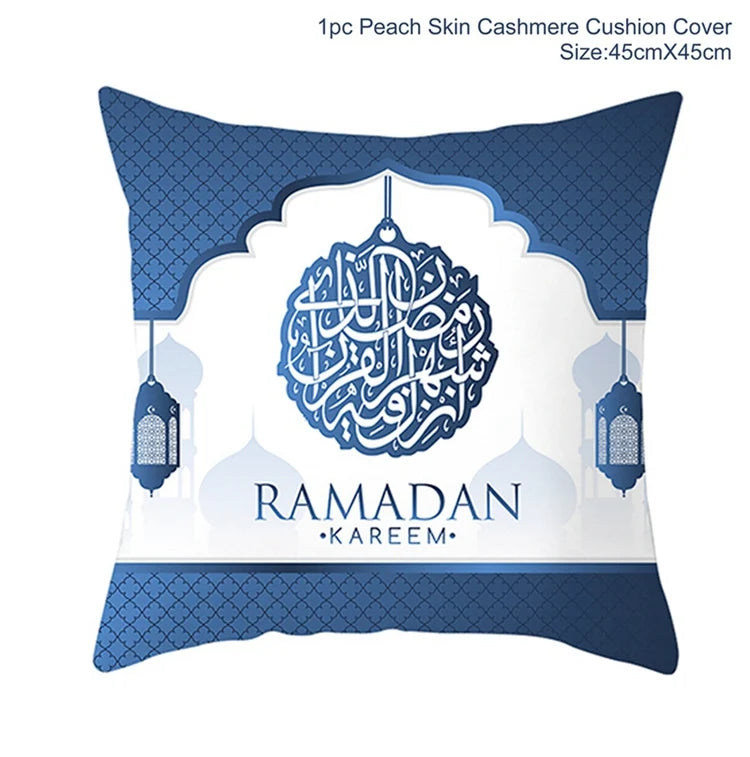 EID Mubarak Decor Cushion Cover Pillowcase Ramadan Decorations for Home