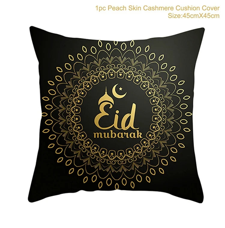 EID Mubarak Decor Cushion Cover Pillowcase Ramadan Decorations for Home