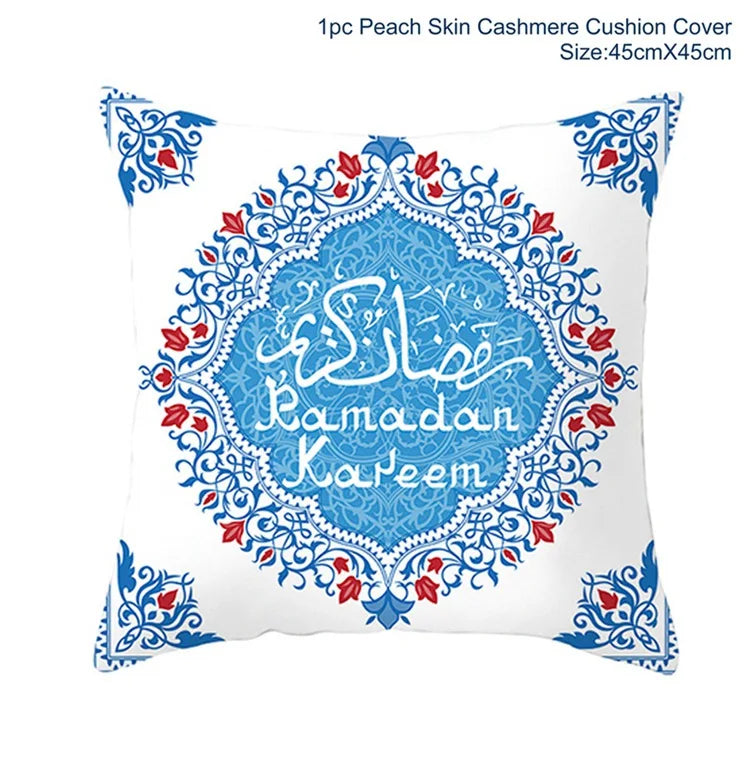 EID Mubarak Decor Cushion Cover Pillowcase Ramadan Decorations for Home