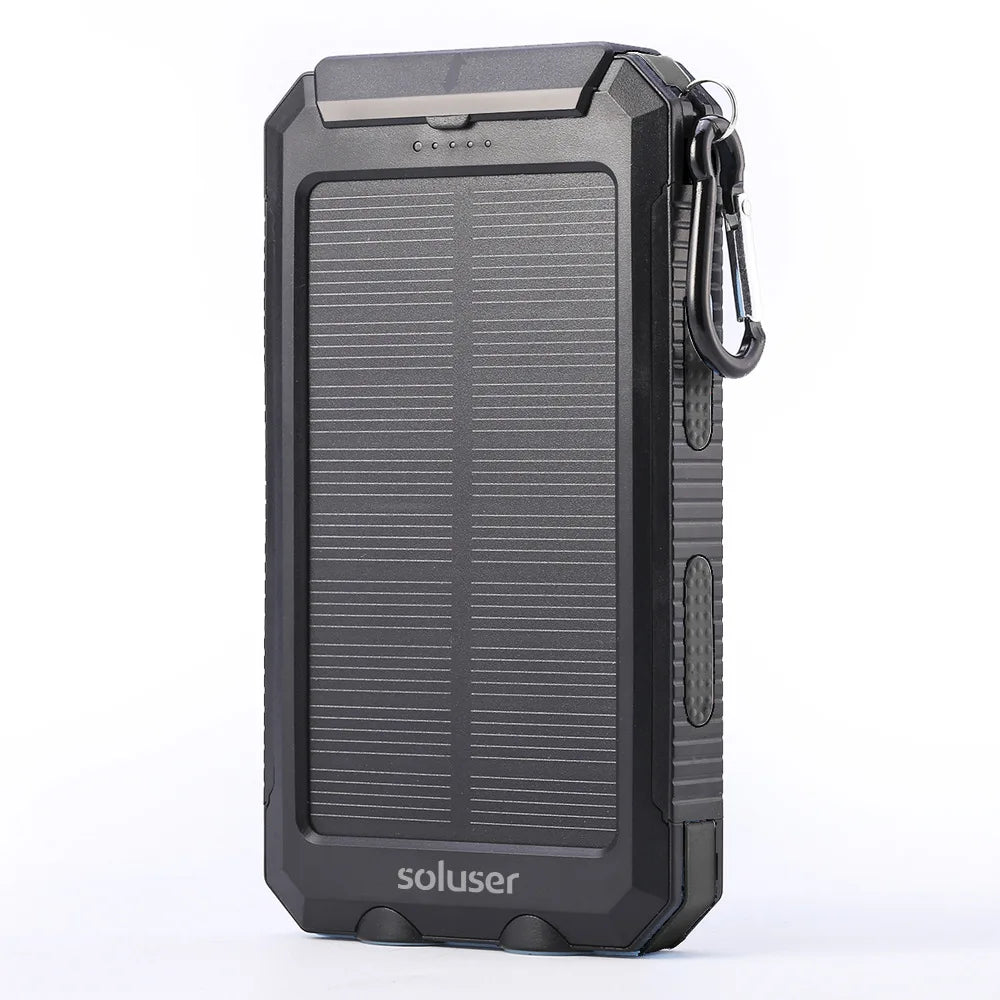 20000mAh Power Bank Waterproof Solar PowerBank External Battery Fast Mobile Phone Charger For Samsung iPhone Xiaomi Poverbank