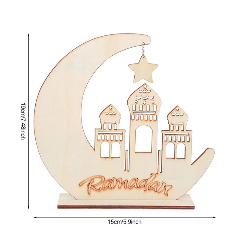 Wooden EID Mubarak Decoration