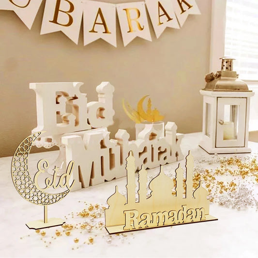 Wooden EID Mubarak Decoration