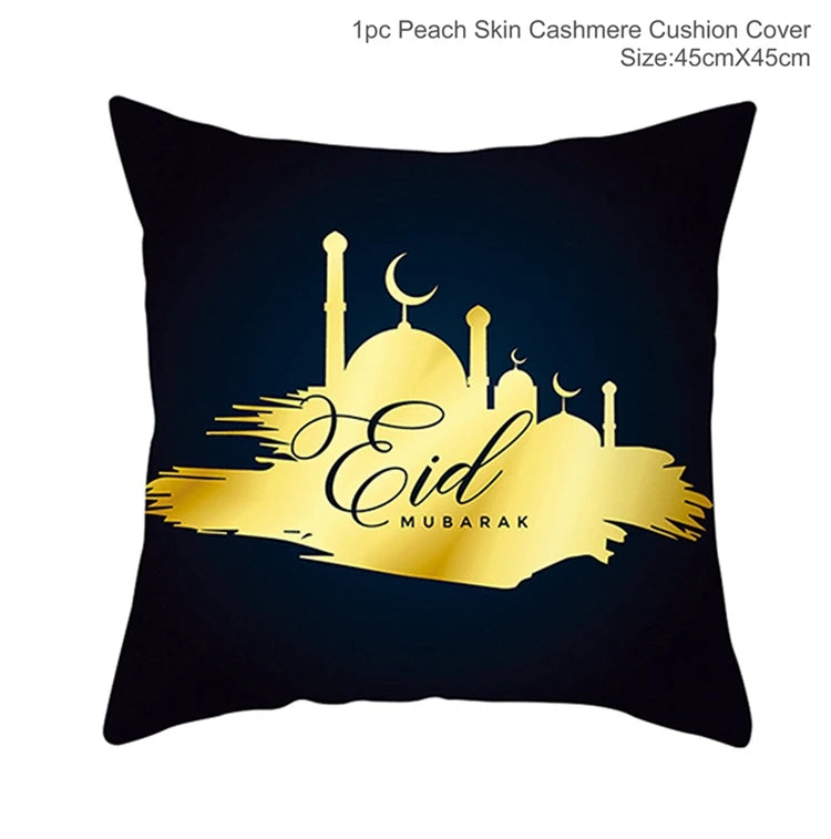 EID Mubarak Decor Cushion Cover Pillowcase Ramadan Decorations for Home