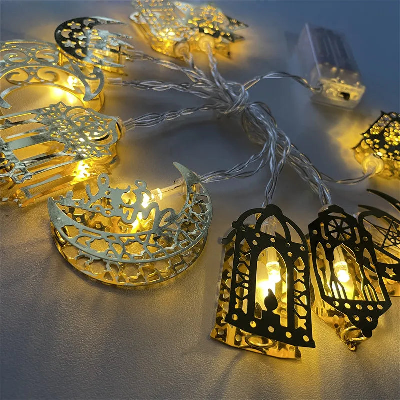 10LED Moon Star castle Led Light String Eid Mubarak