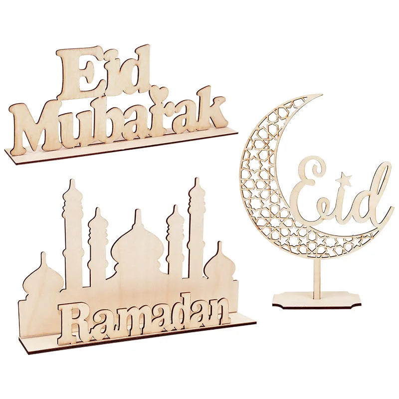 Wooden EID Mubarak Decoration