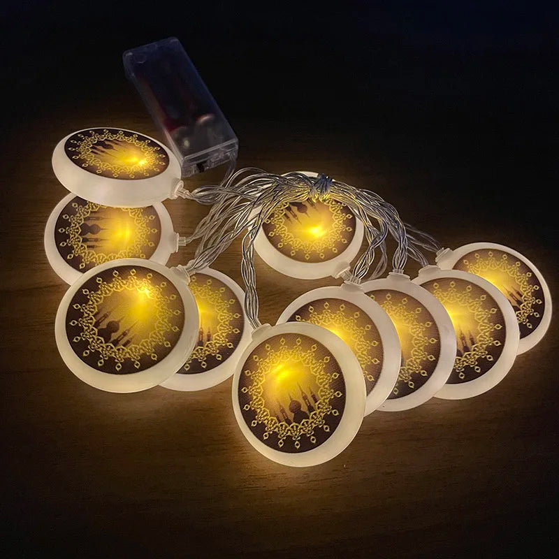 EID Mubarak light Star Moon Led String Lights Ornaments