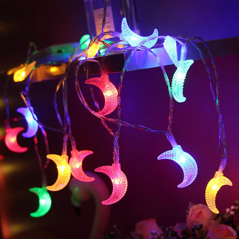 10LED Moon Star castle Led Light String Eid Mubarak