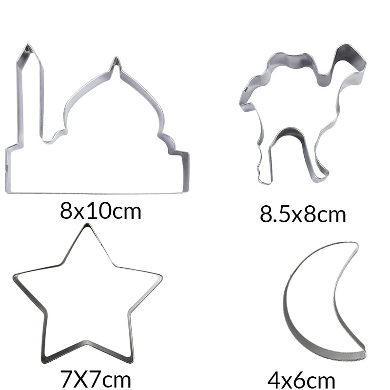 EID MUBARAK Moon Star Biscuit Mold Cookie Cutters