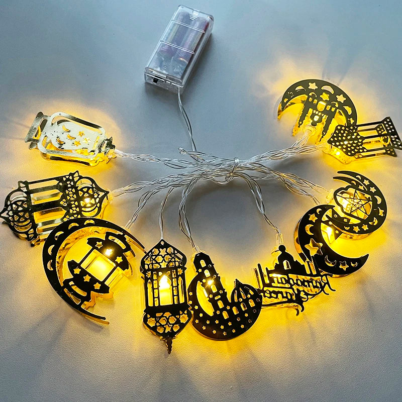 10LED Moon Star castle Led Light String Eid Mubarak