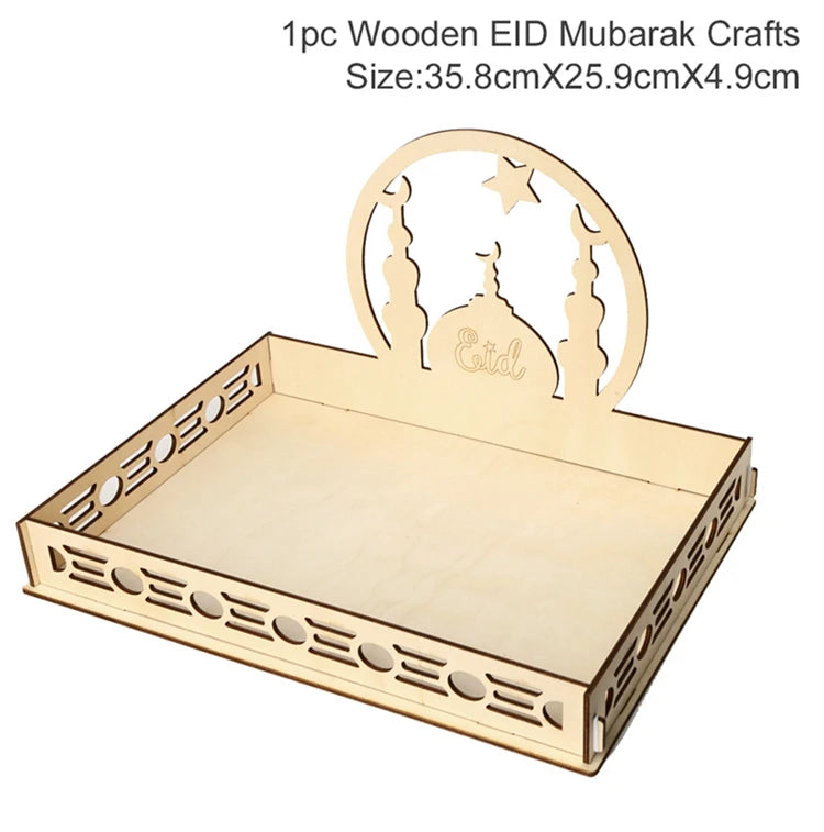 Wooden Pendant EID Mubarak 2025 Ramadan Decoration