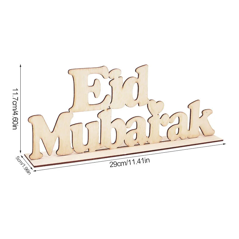 Wooden EID Mubarak Decoration