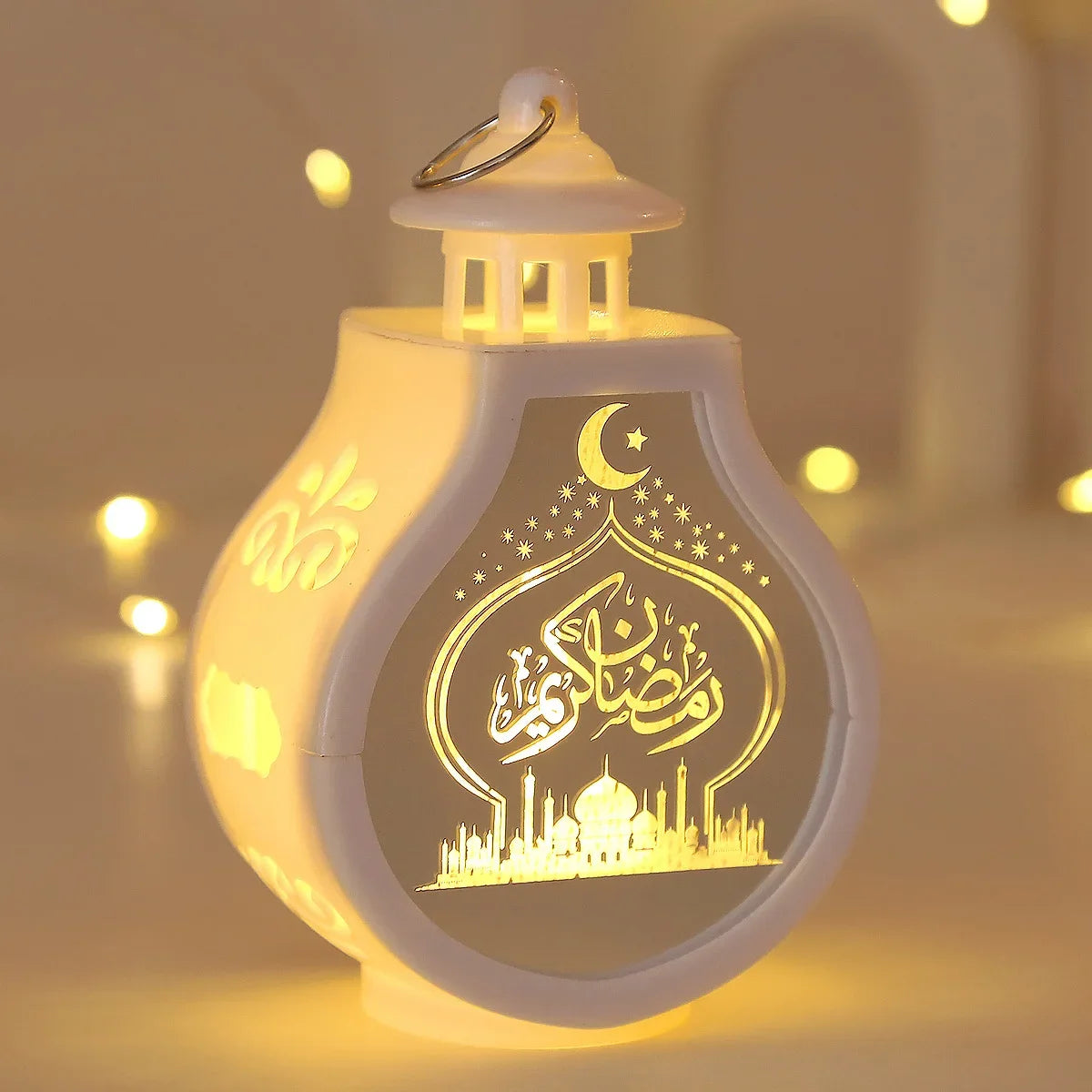 Eid Mubarak LED Wind Lamp Ornament 2025