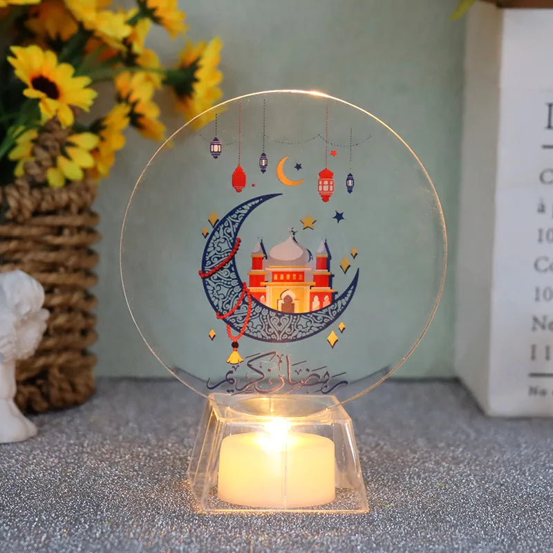 Ramadan Home Decorations 2025 LED Candle Night Light Ornaments