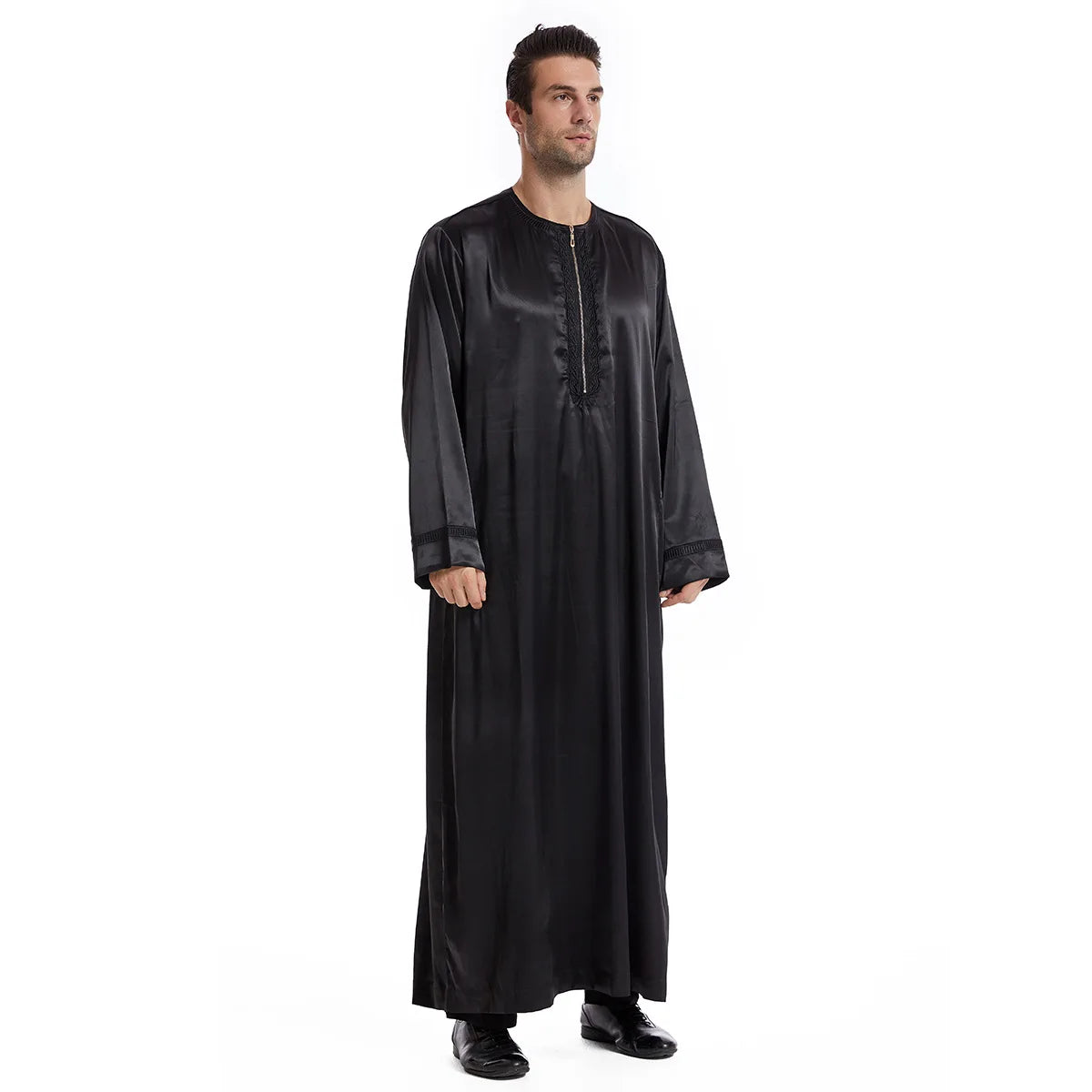 Muslim Men Jubba Thobe Men's Long Dress Islamic