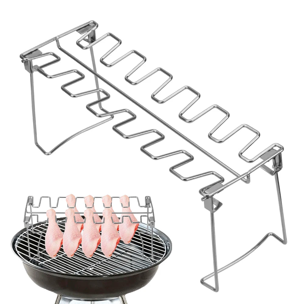 Barbecue Rib Stainless Steel Roast Rack Chicken Leg Rack