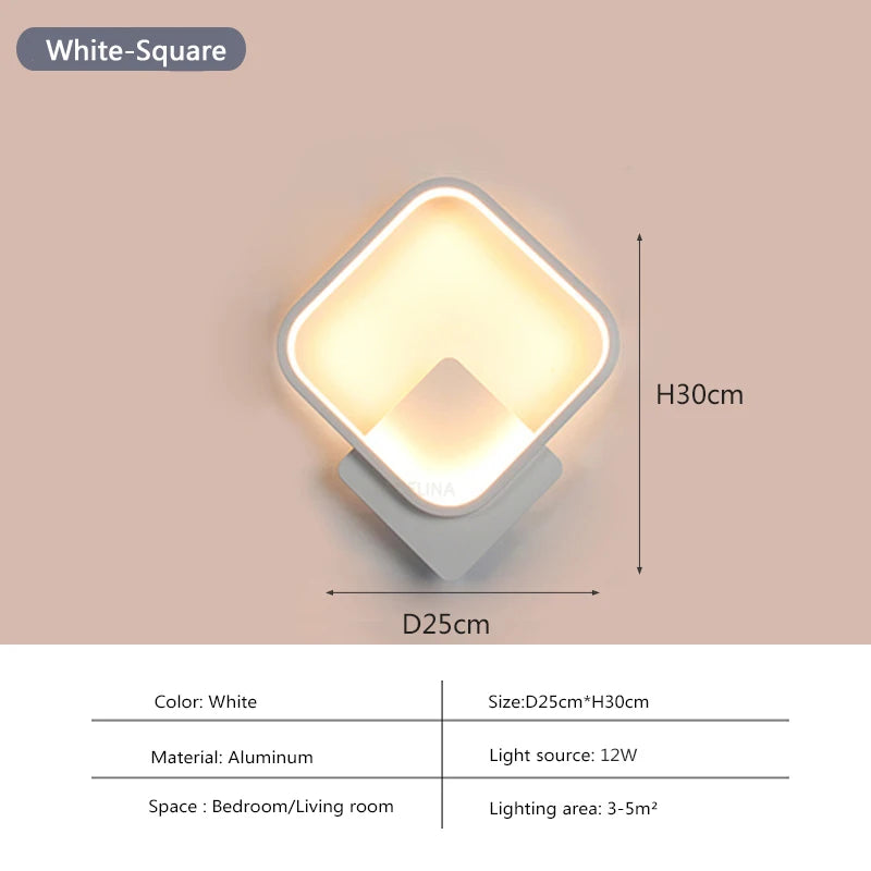 Modern LED Wall Lamp Round Light