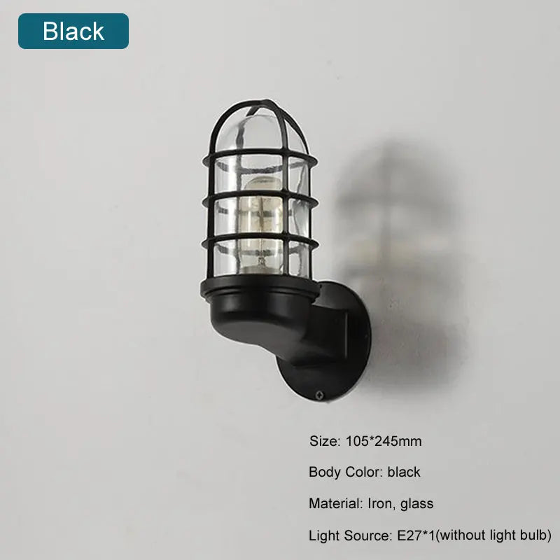 Outdoor Waterproof Wall Lamp American Country Retro