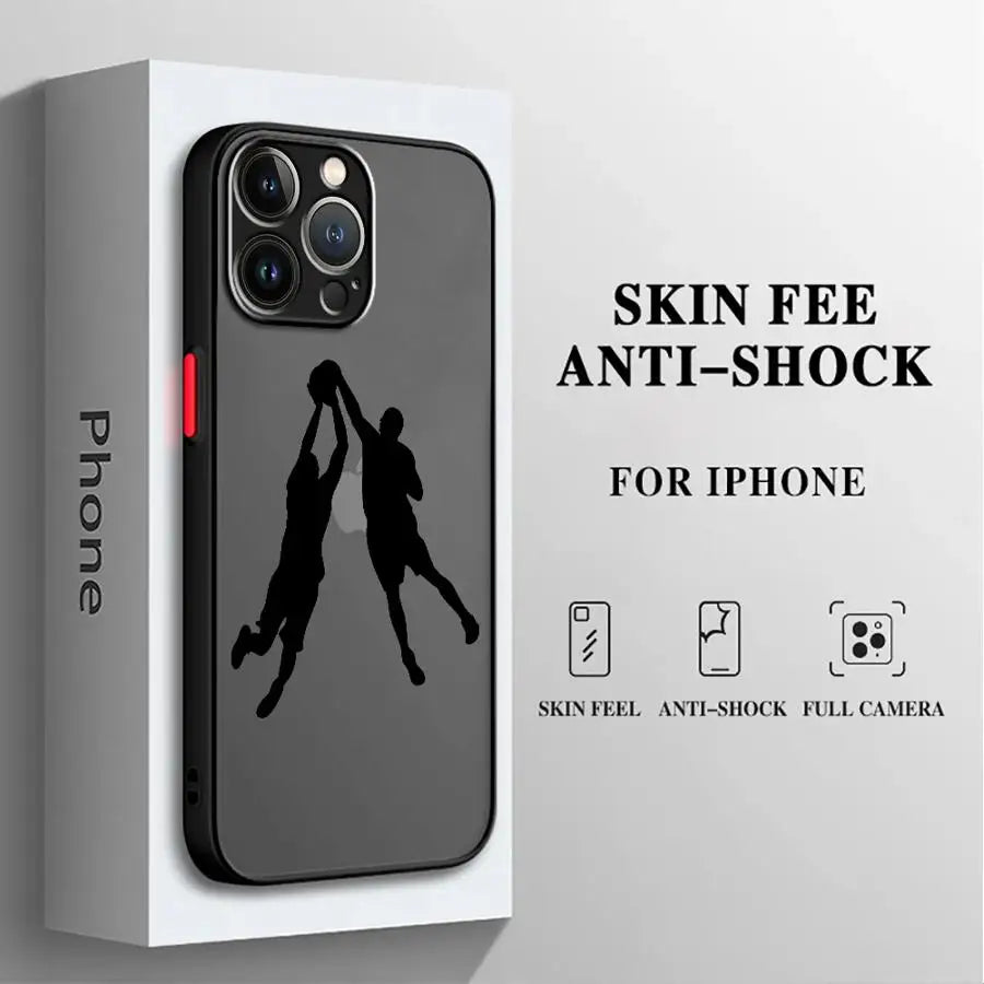 Sport Love Basketball Texture Phone Case for iPhone 15 ProMax SE 11 Pro 16s 14 Pro 13 12