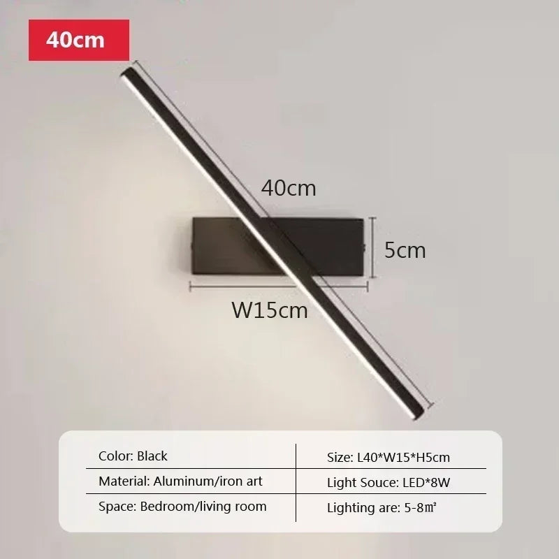 Modern LED Wall Light Hardwares Rotatable