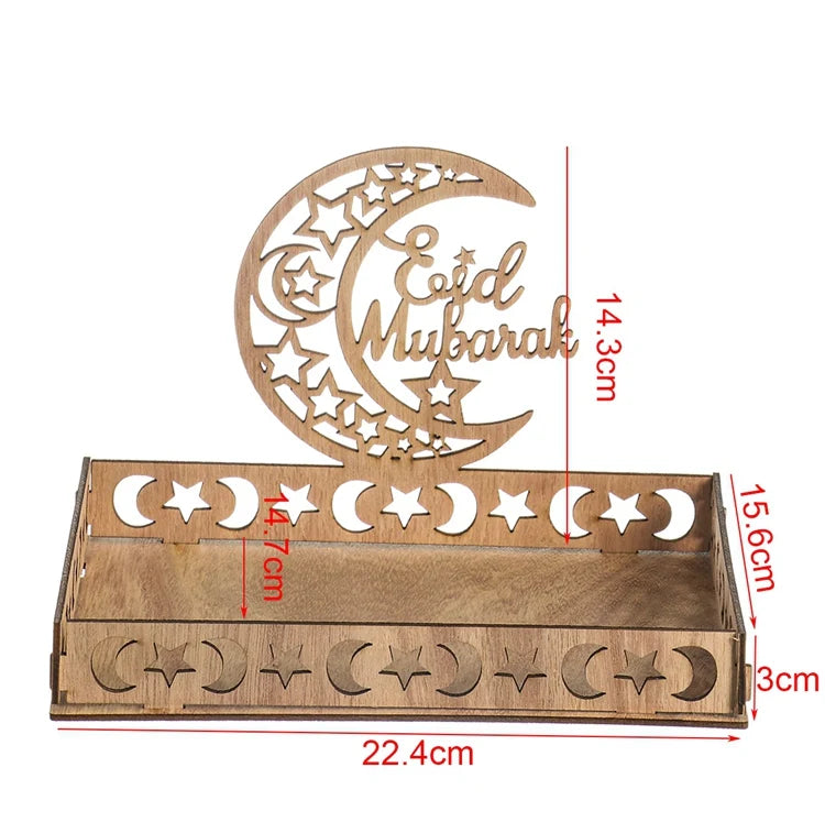 Wooden Pendant EID Mubarak 2025 Ramadan Decoration