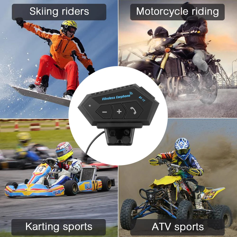 Motorcycle Earphones Helmet Headset Bluetooth 5.0 Headphones Wireless Motor Headset Bike Earphone Handsfree Stereo Earbud