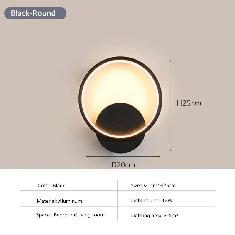 Modern LED Wall Lamp Round Light