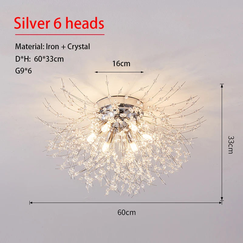 Dandelion Crystal Chandelier Nordic Modern