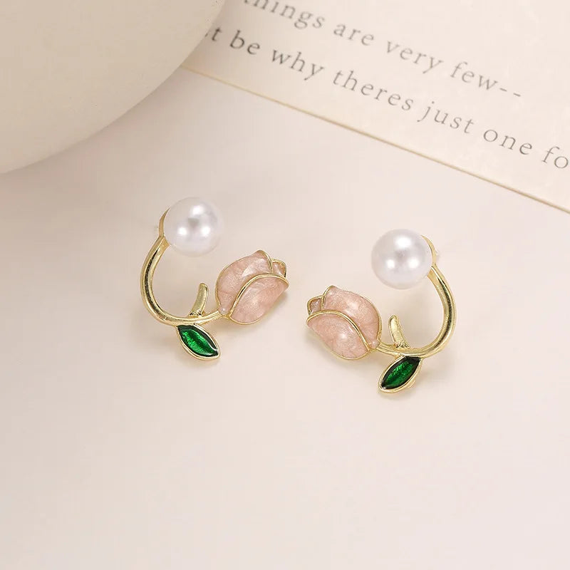 Light Luxury Crystal Fish Tail Studs Earrings