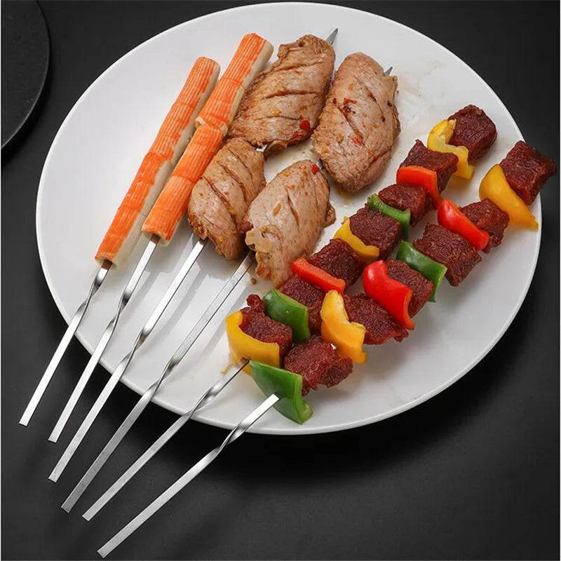 Reusable Barbecue Skewers with Storage Tube