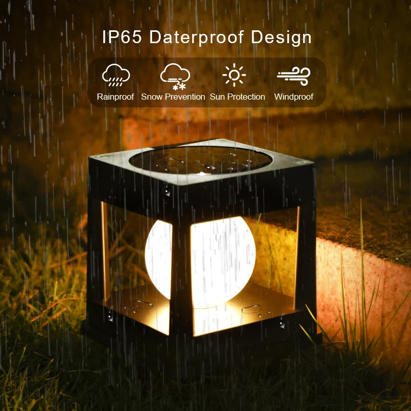 Post Light Outdoor, LED Solar Fence Post Lamp, Pillar Lamps IP65 Waterproof