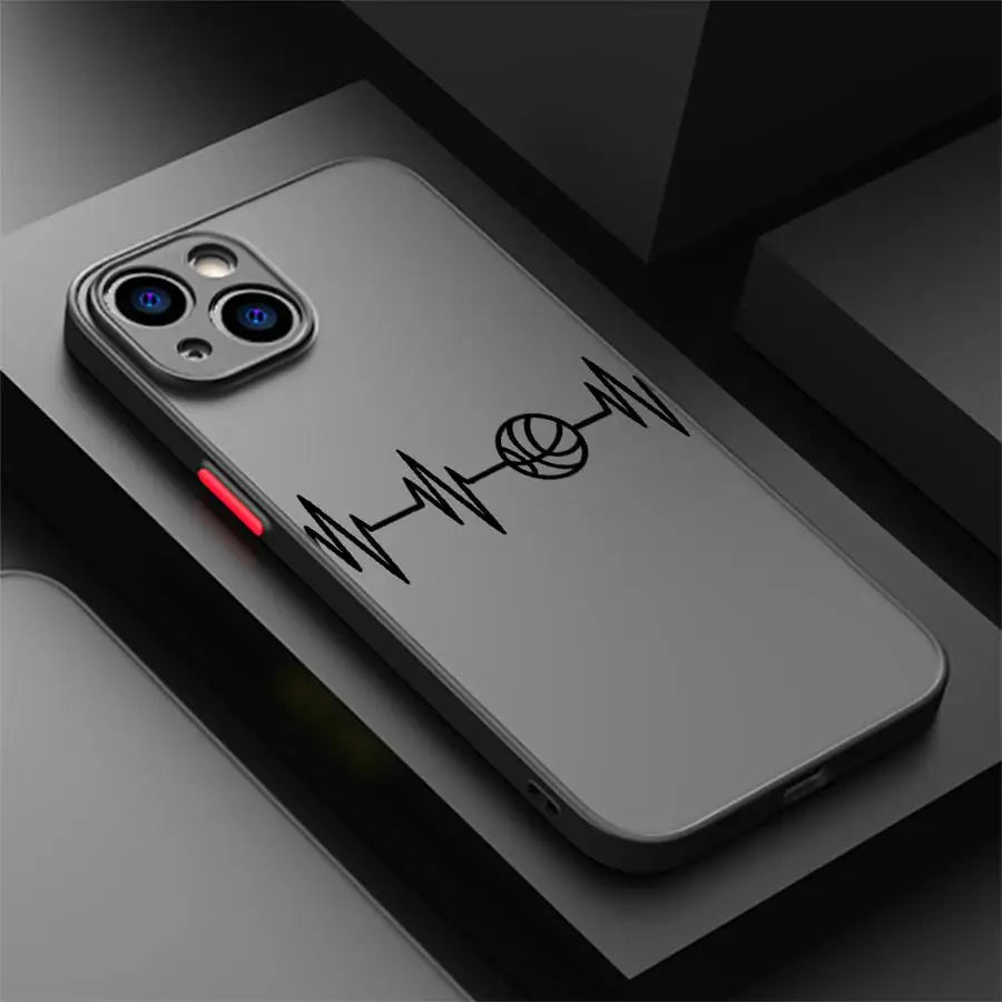 Sport Love Basketball Texture Phone Case for iPhone 15 ProMax SE 11 Pro 16s 14 Pro 13 12