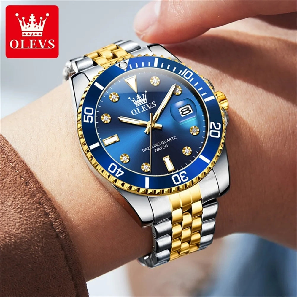 OLEVS Luxury Watch Waterproof Male Clock