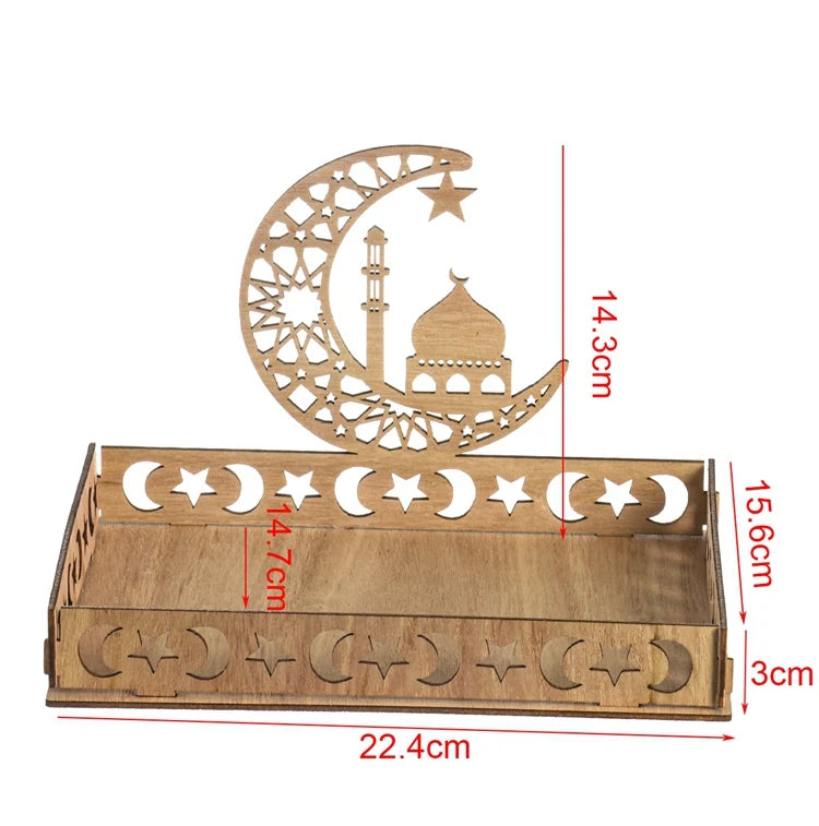 Wooden Pendant EID Mubarak 2025 Ramadan Decoration