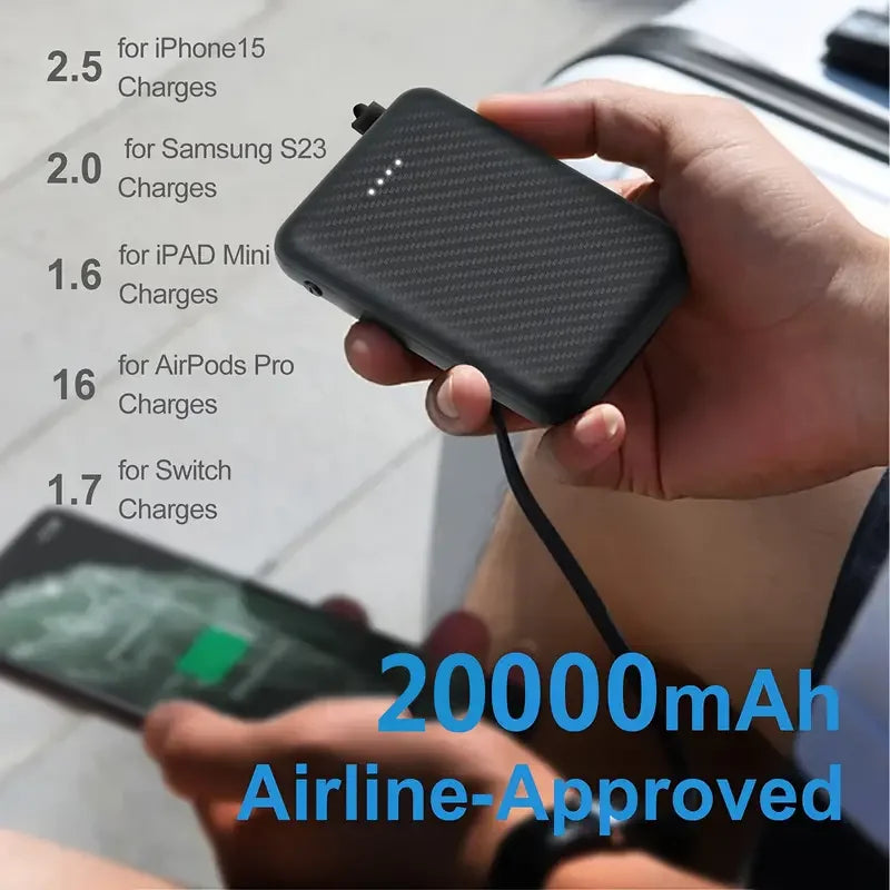 50000mAh Portabl Heating Mobile Power for Heated Vest Jacket Gloves with 5V 3A Fast Charging Phone Portable Charger