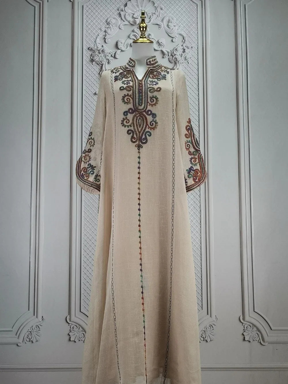 Muslim Abaya for Women Party Dresses Embroidery Long Robe