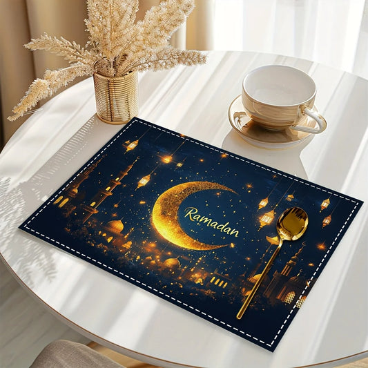 1PC Washable Polyester Ramadan Placemats