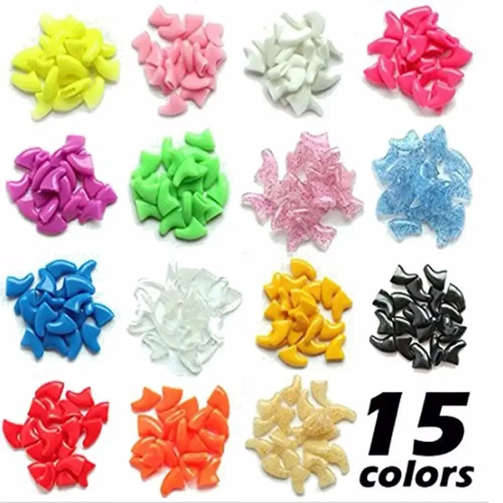 Lovely 20pcs Silicone Soft Cat Nail Caps