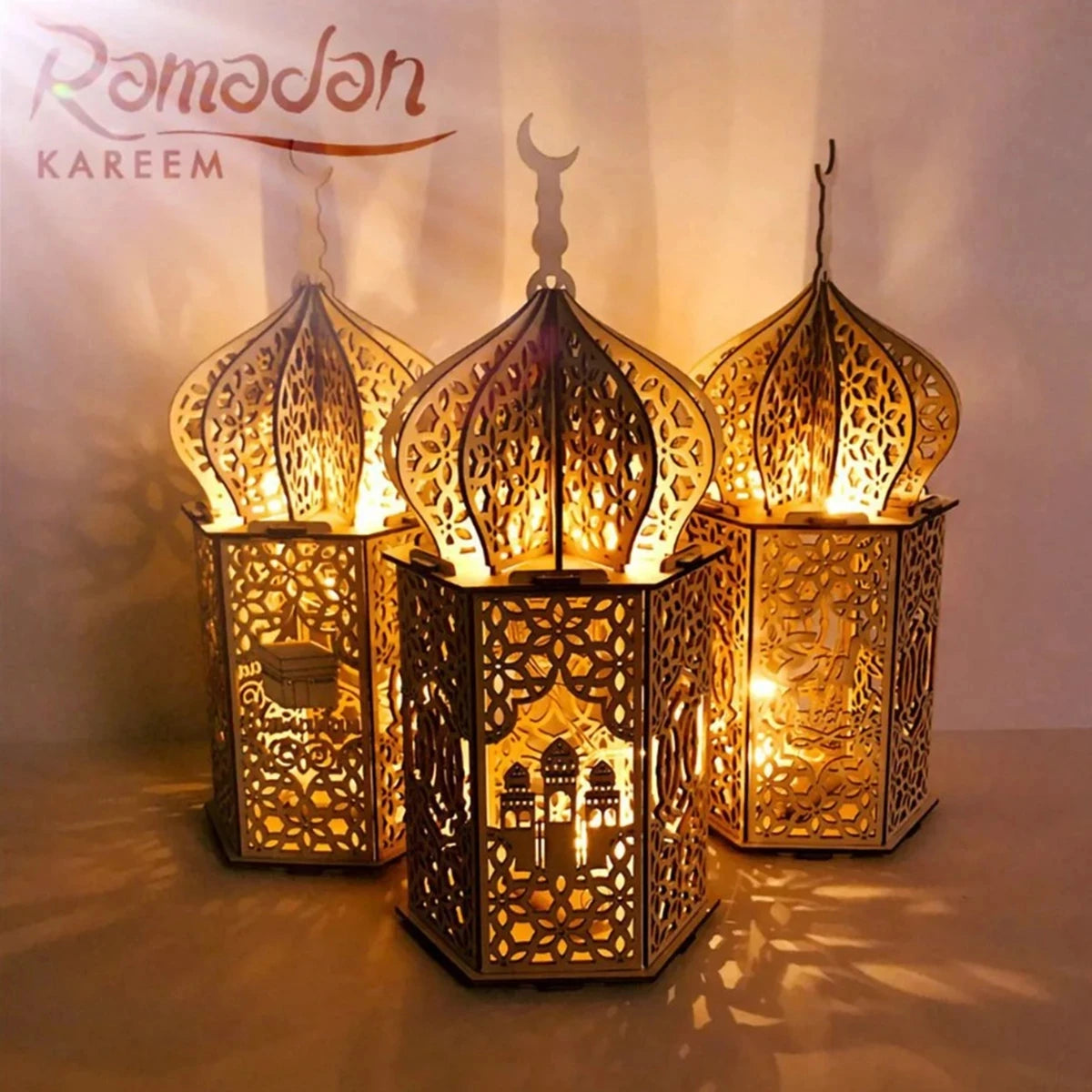 Wooden Palace Ornament Ramadan Decoration 2025