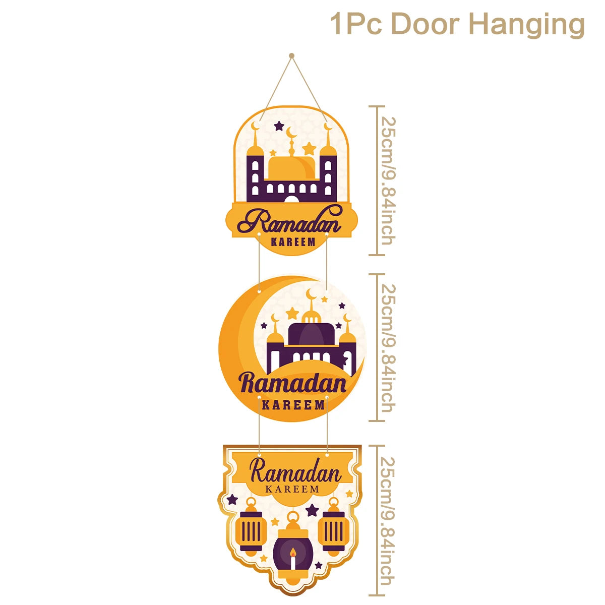 EID Mubarak Decorations Door Hanging Ramadan Decor 2025