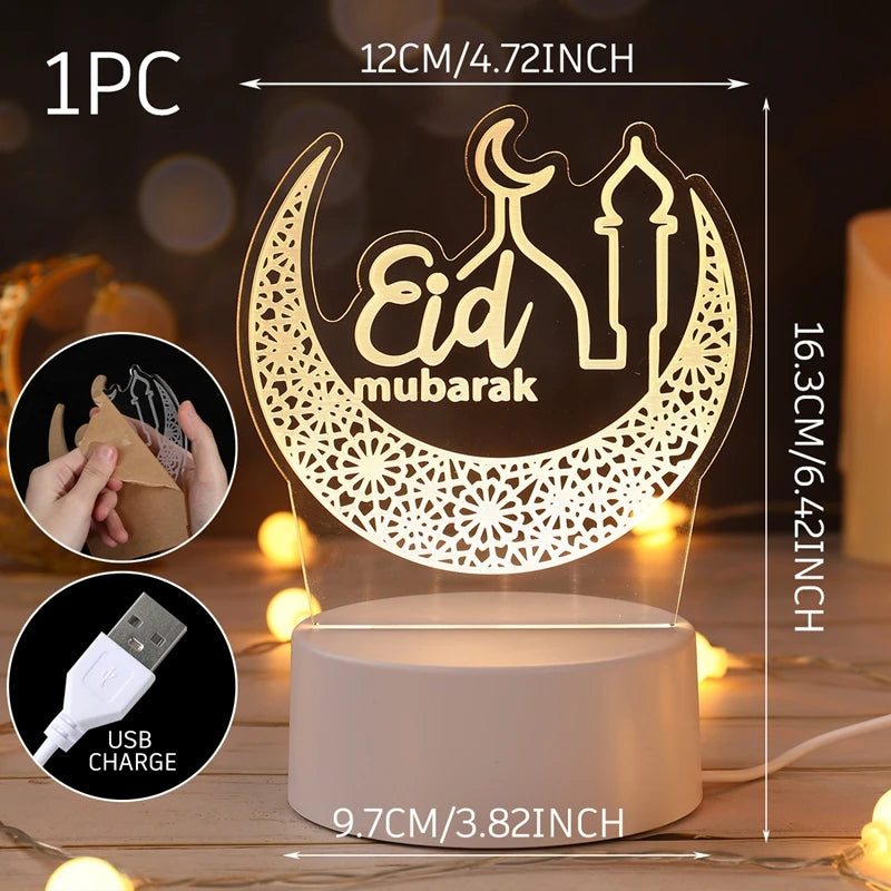 Ramadan Decoration Moon Candlestick EID Mubarak Decor