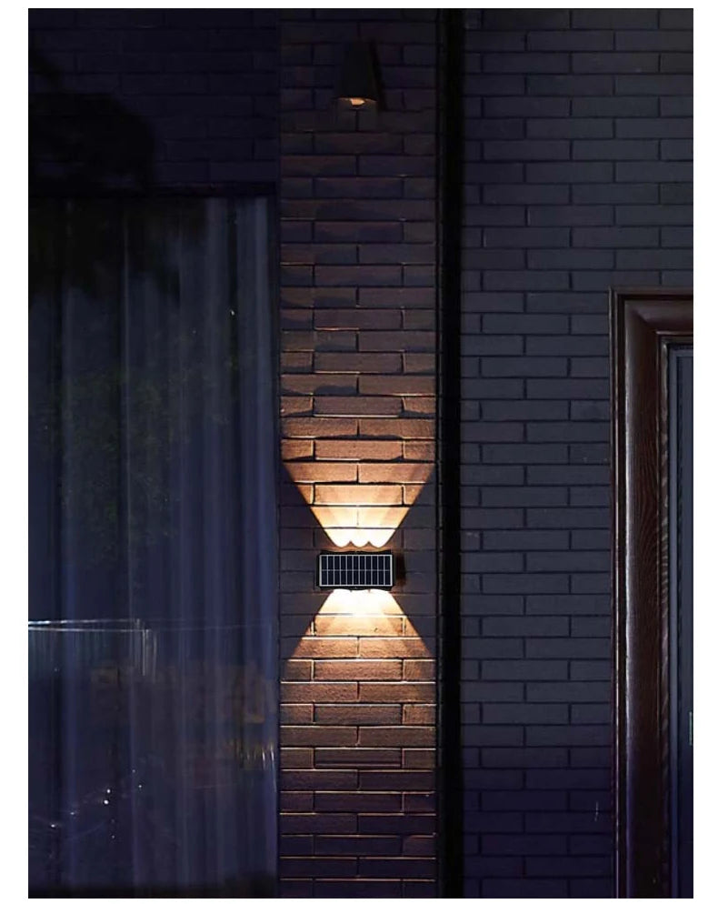 Solar Wall Lamp Outdoor Warm Light Waterproof