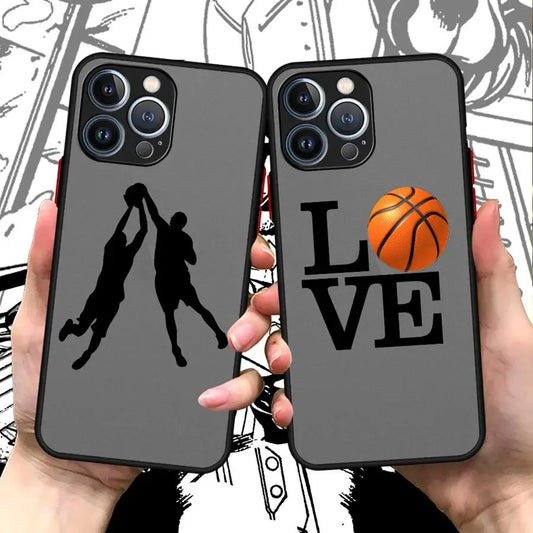 Sport Love Basketball Texture Phone Case for iPhone 15 ProMax SE 11 Pro 16s 14 Pro 13 12