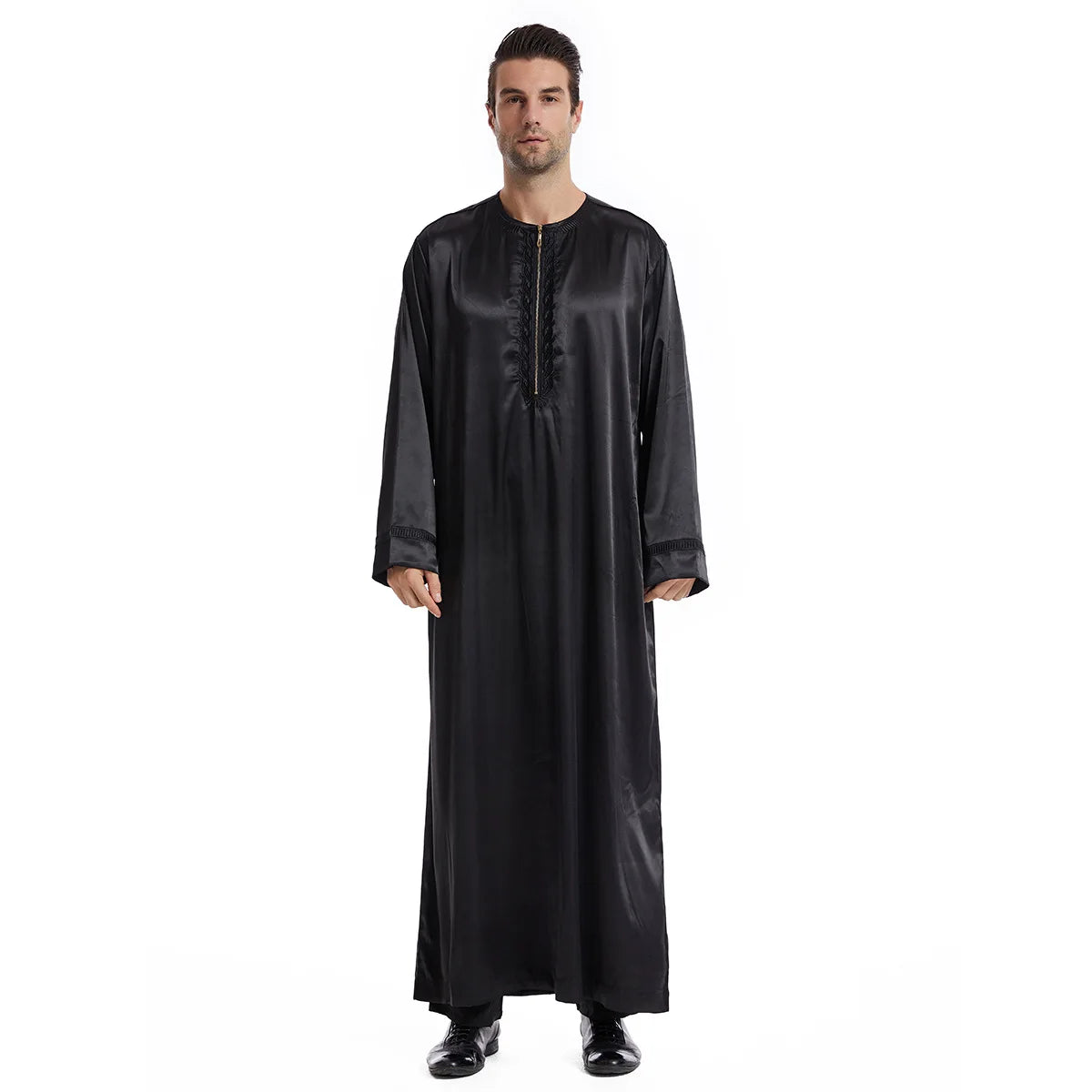 Muslim Men Jubba Thobe Men's Long Dress Islamic