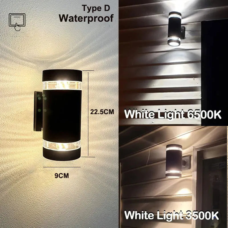 Outdoor Wall Light Waterproof Double head